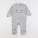 Vertbaudet - pyjama velours gris - 12 mois