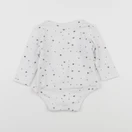 Vertbaudet - body blanc, bleu - 9 mois
