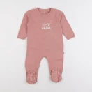 Vertbaudet - pyjama coton rose - 12 mois