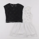 IKKS - robe gris, noir - 4 ans