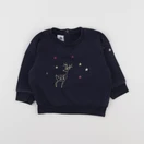Petit Bateau - sweat bleu - 18 mois