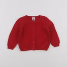 Petit Bateau - gilet rouge - 12 mois