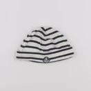 Petit Bateau - bonnet blanc, bleu - 12 mois