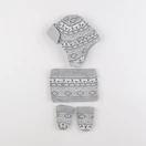 Vertbaudet - ensemble bonnet/moufles/tour de cou gris - 3/6 mois