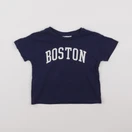 Mango - tee-shirt bleu - 9/12 mois