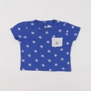 Petit Bateau - tee-shirt bleu - 12 mois