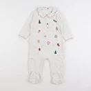 Vertbaudet - pyjama velours beige - 18 mois