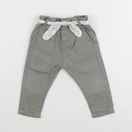 Vertbaudet - pantalon vert - 9 mois