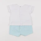 Jacadi - ensemble bleu, blanc - 12 mois