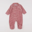 Vertbaudet - pyjama velours rose - 9 mois