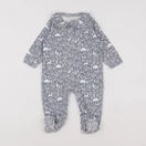 Vertbaudet - pyjama coton bleu, blanc - 9 mois
