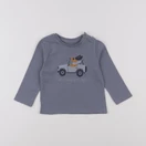 Vertbaudet - tee-shirt bleu - 12 mois
