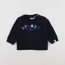 IKKS - sweat bleu - 6 mois