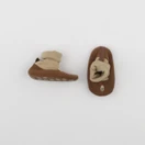 Vertbaudet - chaussons marron - pointure 19