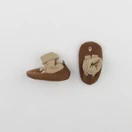 Vertbaudet - chaussons marron - pointure 19