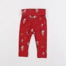H&M - legging rouge - 4/6 mois