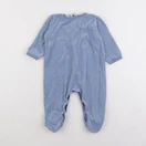 Petit Bateau - pyjama velours bleu - 12 mois