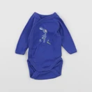 Petit Bateau - body bleu - 0 mois