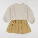 Vertbaudet - robe beige - 8 ans