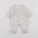 Vertbaudet - pyjama velours beige - 0 mois