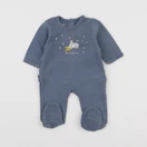 Vertbaudet - pyjama coton bleu - 1 mois