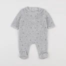 Vertbaudet - pyjama velours gris - 1 mois