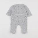 Vertbaudet - pyjama velours gris - 1 mois