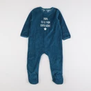 Vertbaudet - pyjama velours bleu - 2 ans