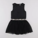 Vertbaudet - robe noir, or - 7 ans