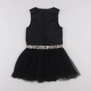 Vertbaudet - robe noir, or - 7 ans