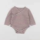 Vertbaudet - body blanc, rouge - 9 mois