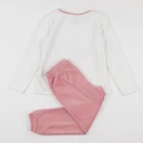 Okaidi - pyjama velours blanc, rose - 4 ans