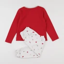 Okaidi - pyjama coton blanc, rouge - 4 ans