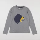 Petit Bateau - tee-shirt gris - 12 ans