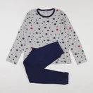 Petit Bateau - pyjama coton bleu, gris - 12 ans