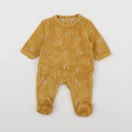 Vertbaudet - pyjama velours jaune - 0 mois