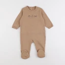 Vertbaudet - pyjama coton marron - 9 mois