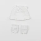 Vertbaudet - ensemble bonnet/moufles blanc - 0 mois
