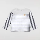 Okaidi - tee-shirt bleu, blanc - 8 ans