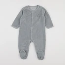 Vertbaudet - pyjama velours bleu - 12 mois