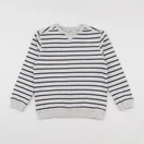 Cyrillus - sweat beige, bleu - 8 ans