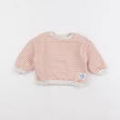 Zara - sweat blanc, orange - 1/3 mois