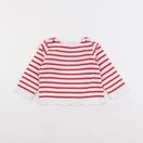 Jacadi - tee-shirt blanc, rouge - 12 mois