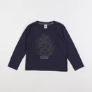 Petit Bateau - tee-shirt bleu - 5 ans