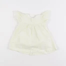Vertbaudet - robe blanc, jaune - 3 mois