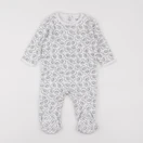 Vertbaudet - pyjama velours blanc - 12 mois