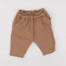 Vertbaudet - pantalon marron, or - 9 mois