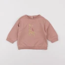 Vertbaudet - sweat rose - 9 mois