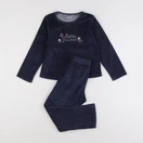 Vertbaudet - pyjama velours bleu - 6 ans