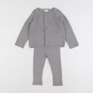 Vertbaudet - ensemble gris - 12 mois